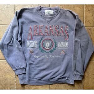 Vintage Arkansas Razorbacks Crewneck Sweatshirt Galt Sand Made USA Size M/L